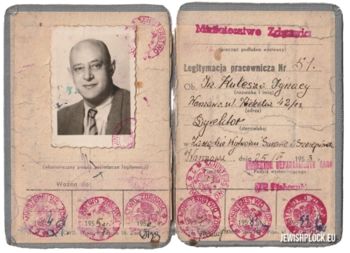 Employee ID card of engineer Ignacy Kulesza, director of the Union of Serums and Vaccines Production Manufacture "Biomed" with its registered office in Warsaw (from the private collection of Zuzanna Witwicka)